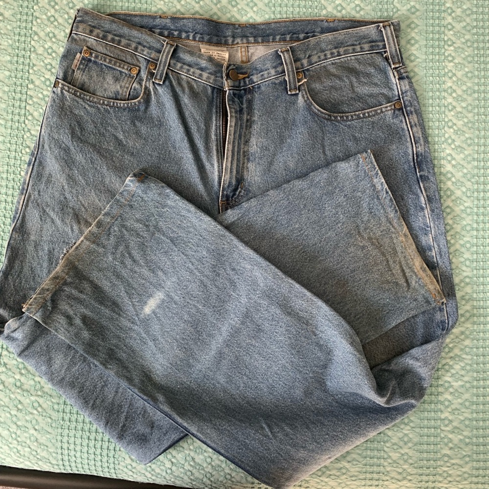 Mens Carhartt 38 x 32 Loose Fit Jeans
